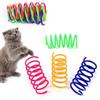 60 PCS Cat Spring Toy Plastic Colorful Coil Spiral Springs Pet Action Wide