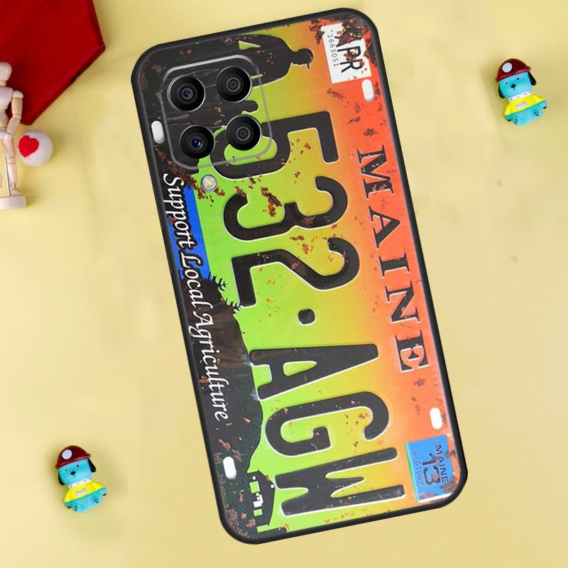 Retro Vintage License Case For Samsung Galaxy M55 M14 M34 M54 M32 M52 M15 M11 M12 M13 M06 M16 M36 M56 M31 M53 M35