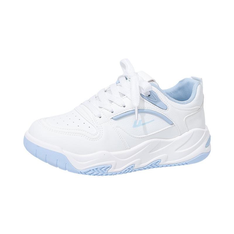 Glacier blue breathable fresh board shoes round head lace-up versatile casual shoes new low-top platform single shoes