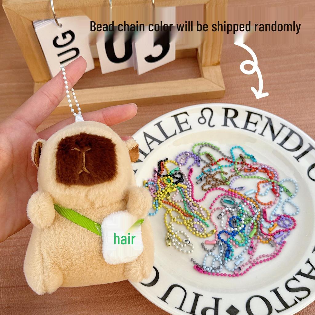 Capybara Plush Keychain Pendant - Cute Cartoon Bag Charm for Couples