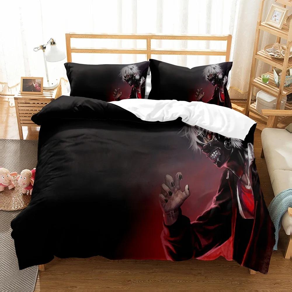 

Модные 3D Токио виды еды Постельные комплекты Набор пододеяльника с наволочкой Двуспальный Полуторный Квин Королевский Постельное белье 70x133cm 2pcs