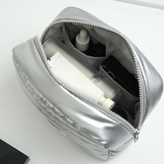 Damska wyściełana kosmetyczka przenośny organizer na kosmetyki wodoodporna zapinana na zamek torebka saszetka na przybory toaletowe dla dziewcząt podróż do domu