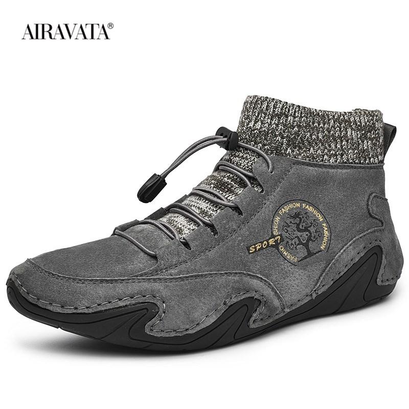 Men's Walking Shoes PU Leather Boots Comfortable Flat Sneakers  Business Casual Shoes
