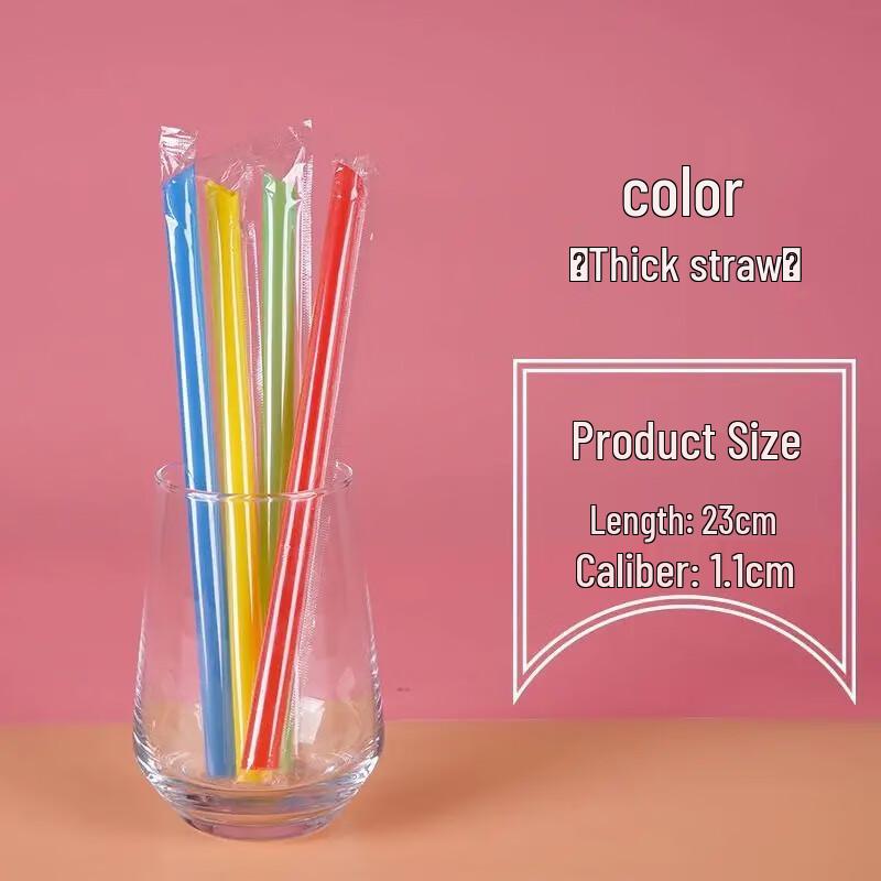 Shixun Disposable Colored Thick Plastic Drinking Straws
