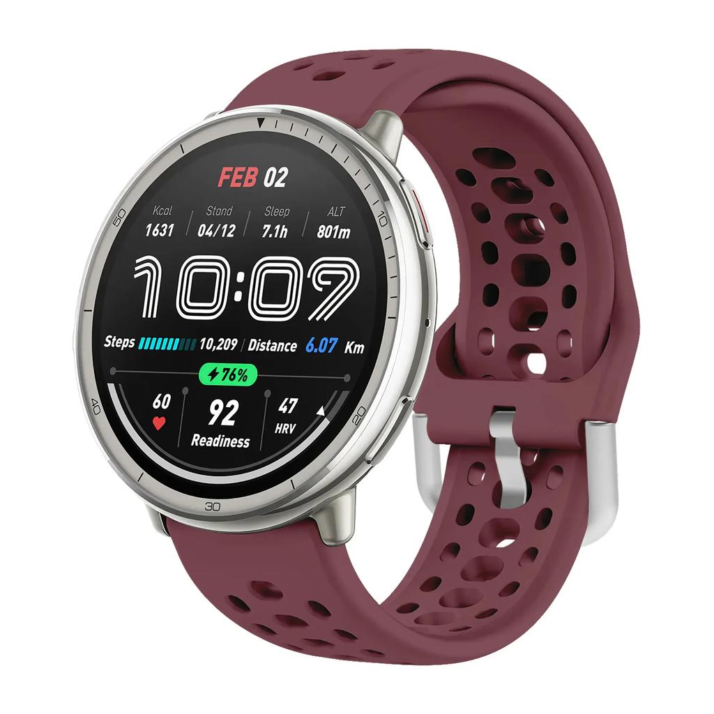 20mm Silicone Strap for Amazfit Active 2 Official Replaceable Wristband for Amazfit GTS 4 Mini 3/Samsung Galaxy Watch 7 6 5 Band