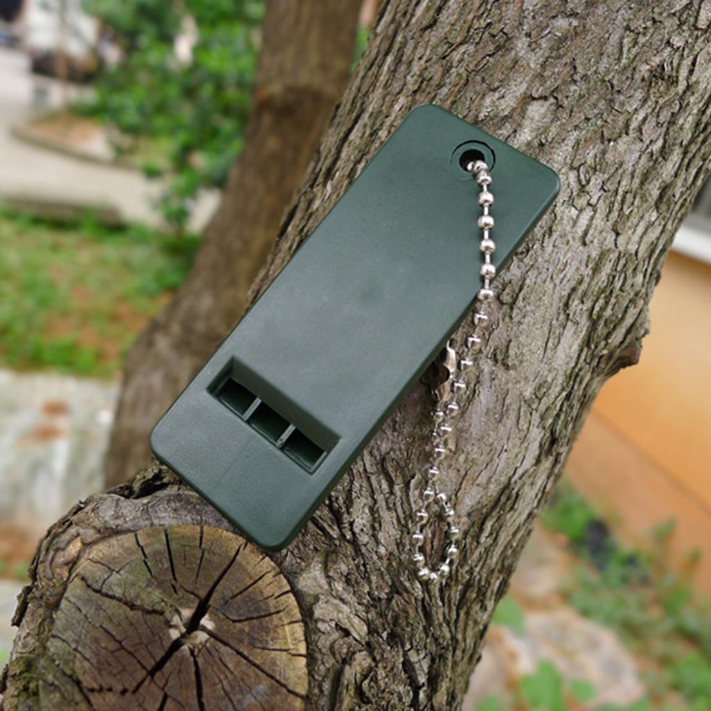 2ks 3-frekvenční píšťalka s klíčenkou High Decibel Survival Whistle Kempování Turistika Nouzové přežití Whistle Outdoorové nástroje