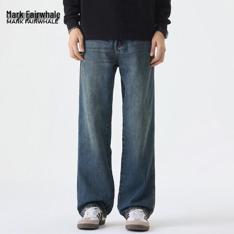 Mark Fairwhale Men's American Retro Loose Straight Jeans