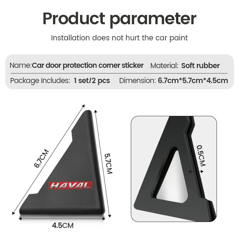 2Pcs Car Door Corner Anti-Collision Cover Car Accessories For Haval Jolion F7 H6 2021 F7x H2 H2S H3 H5 H8 H9 M4 2018 2022 2023