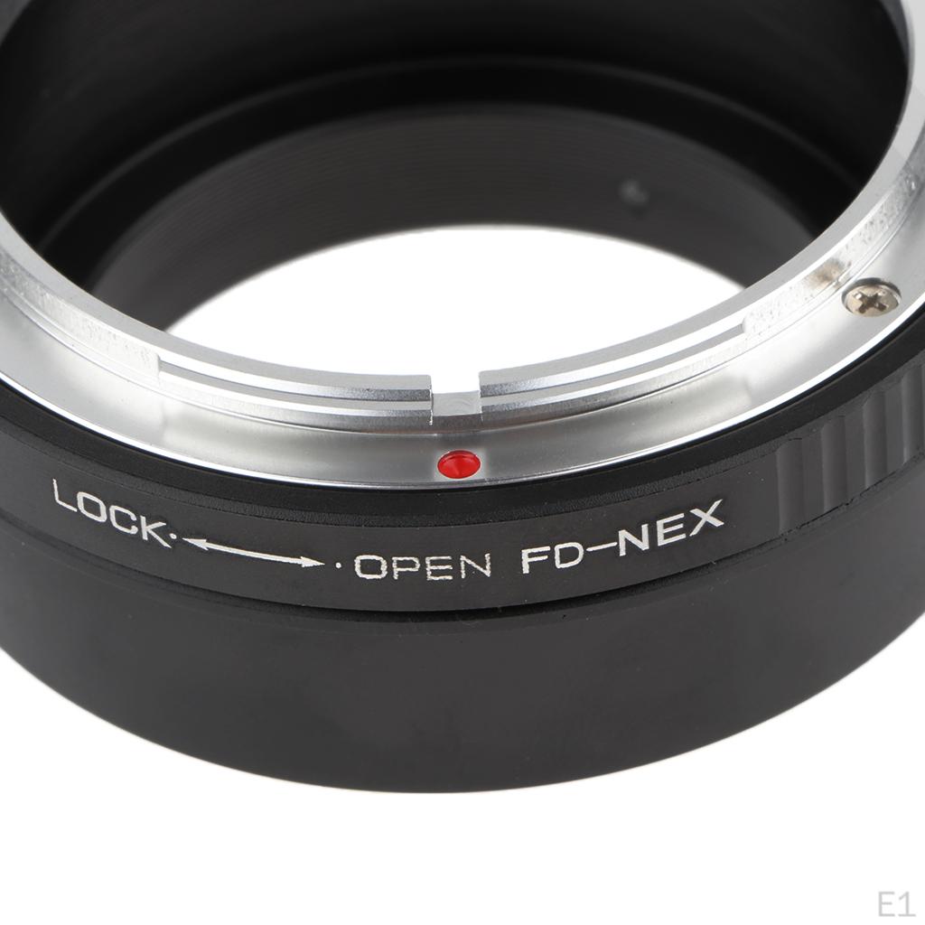 FD-NEX Adapter Ring For FD Lens To Sony NEX E NEX-3 NEX-5 NEX-VG10 - Black+Silver