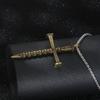 Hip-hop Mini Skull Cross Stainless Steel Necklace for Men, Personalized Dominant Long Sweater Chain Accessory