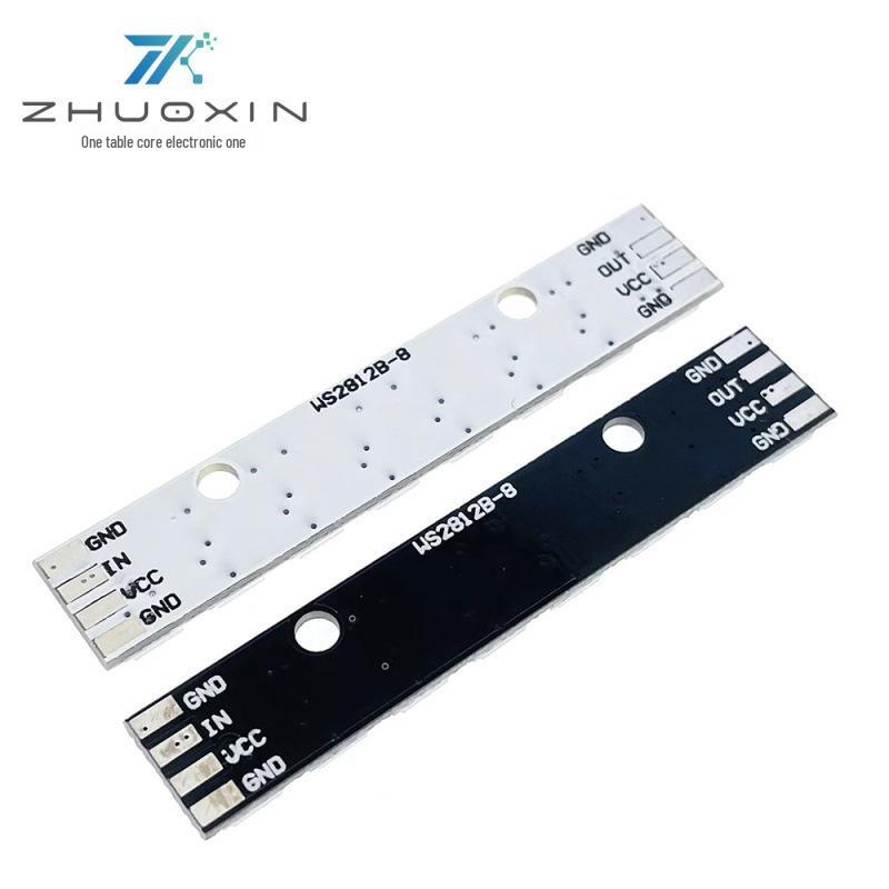 8-bit Black/White WS2812 5050 RGB LED Board with Built-in Full-Color Driver.