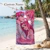 Miromabby Custom Name Printed Beach Towel Personalized Soft Towel For Swimming Beach Travel