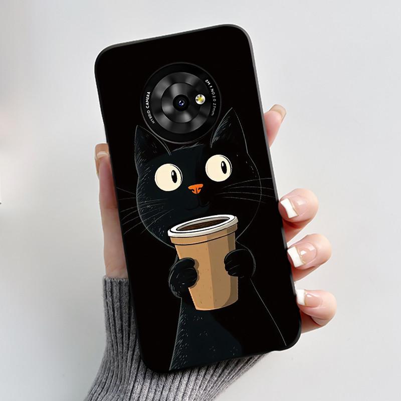 Casing For TCL Suixuetang M1 / OneTouch T615N Phone Case Luxury Dragon Cute Cool Boys Girls Soft Silicone Back Cover Black Shell
