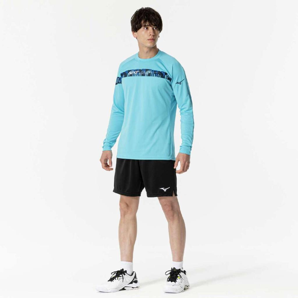 N-XT Volleyball Practice Shirt, Long Sleeve, V2MAB512, Unisex, River Blue x Dress Navy, Size XL