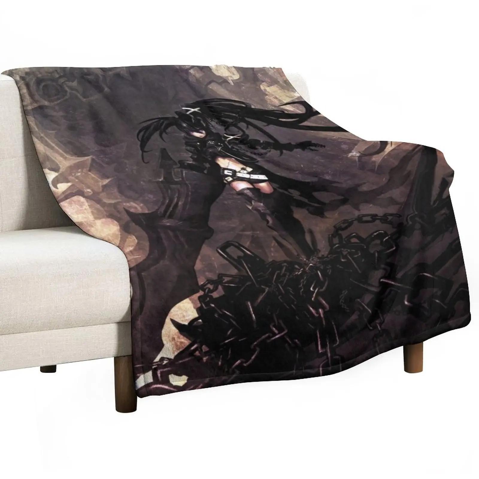 Black rock shooter Throw Blanket Softest Blanket Luxury Brand Blanket Flannels Blanket 75X95CM
