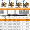 Fishing Rods Reels Combos 1.5m-3.0m Travel Telescopic Fishing Rod 12BB Fishing Reels for Bass Carp Fishing