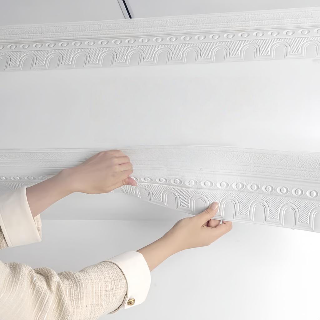 3D Waterproof Ceiling Decorative Strip Wall Trim Line Home Decoration Wall Border Skirting Wall Stickers