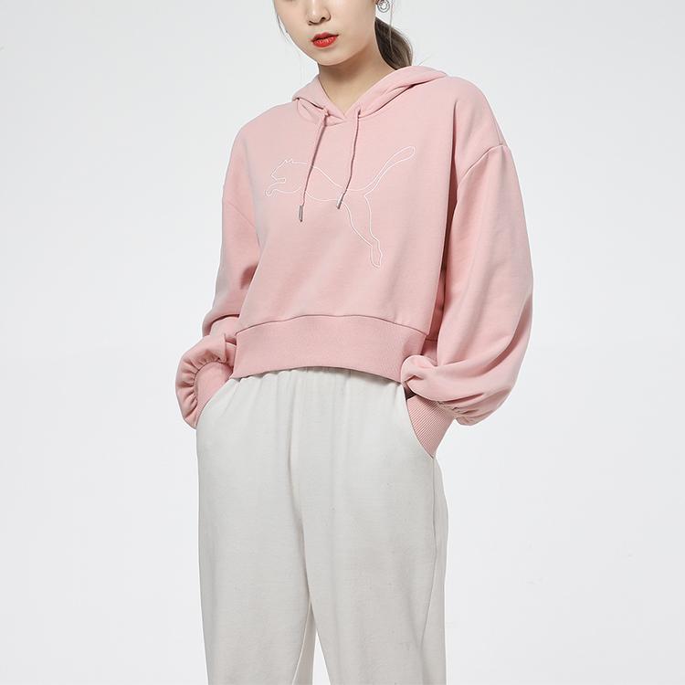Puma Solid Color Casual Sports Hoodie Women hoodies Pink 845599-15