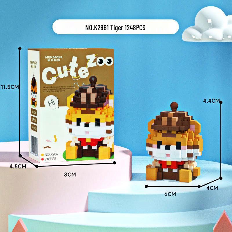 Penguin Top Hat Party Toy - Compatible Building Blocks for Small Animals