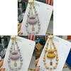Traditional Style Phone Lanyard With Crystal Lucky Cat Charm For Gift And Decoration