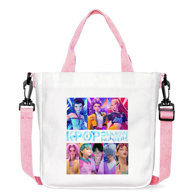 Horký prodej KPOP Dívčí skupina Demon Hunter Tištěná plátěná taška Módní dámská dojížděcí taška přes rameno crossbody