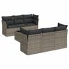 VidaXL Garden Lounge Set with Cushions 7 Pcs Grey Braided Resin 3217260