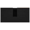 Washbasin Cabinet with Door Black Oak Effect 65 x 33 x 60 cm