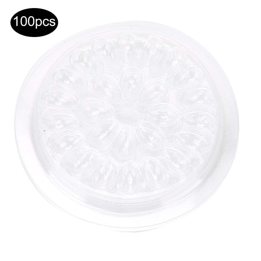 

100pcs PVC Flower Shaped Grafting Eyelash Glue Tray False Eyelashes Gasket Accessory