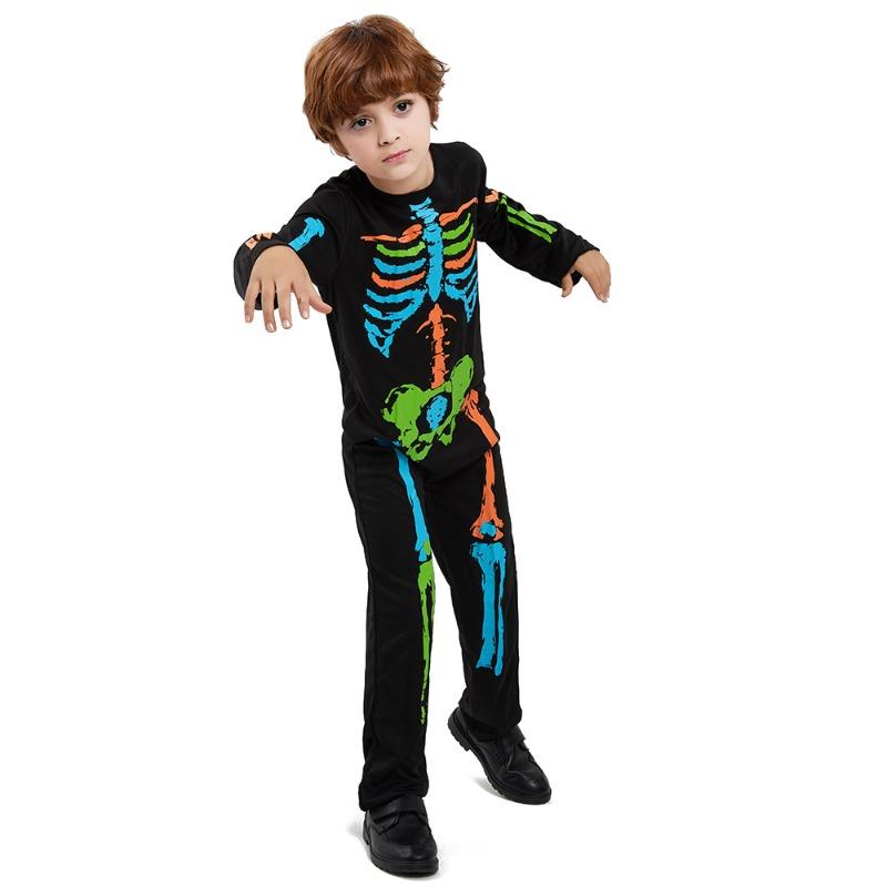 Halloween Costumes Boys Colored Skulls Skeleton Onesies Themed Party Campus Event Playing Costumes