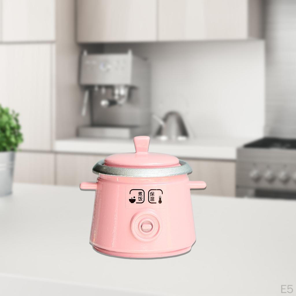 1: 8 1:1 Crafts Dollhouse Cookware Model Miniature Rice Cooker Toys for Children Gift