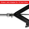 Scissor Jack Adapter for 1/2 Inch Impact Wrench or 13/16 Inch Lug Wrench, Ratchet or Standard Drive Sockets, Sturdy Power Drill Socket Jack Connector