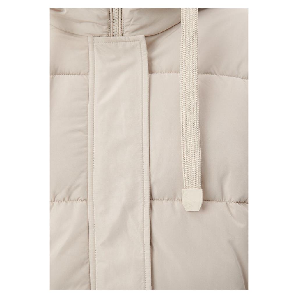 Hooded Beige Puffer Jacket 1110150-70144