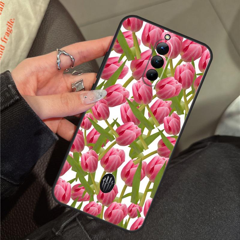 Tulips Flower Spring Case For ZTE Nubia RedMagic 11 9 8 10 Pro Plus 8S 9S 10S Pro 5G 5S 6 7 6S 7S Pro 10 Air Cover