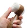 Mini Facial Cleansing Brush Dual-Sided Gentle Exfoliating Brush with Handle Hygienic Skincare Tool for Deep Pore Cleaning