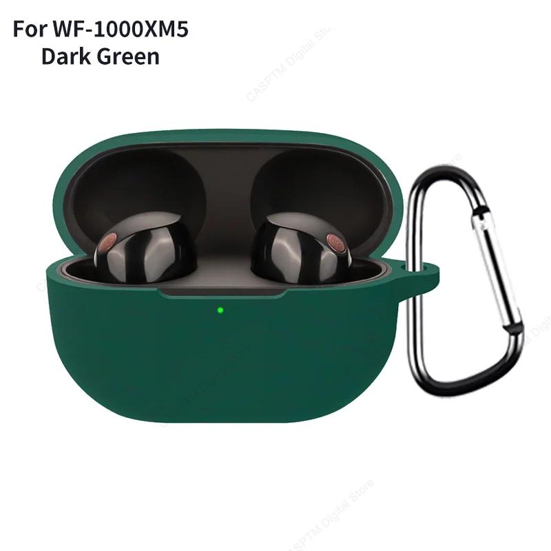 Silikonové pouzdro pro Sony WF-1000XM5 Měkký kryt pro SONY WF-1000XM5 WF-1000 XM5 Ochranné pouzdro na sluchátka WF-1000XM5 Funda s háčkem