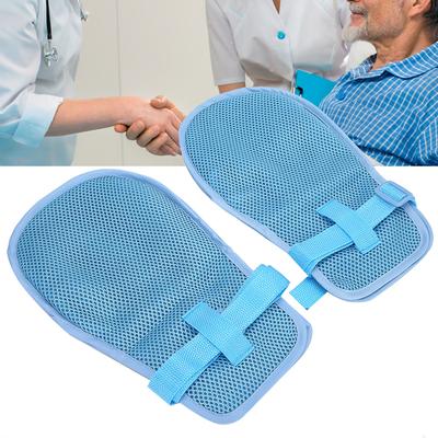1 Pair Restraint Glove Breathable Adjustable Patient Safety Finger Fixed Gloves Free Size