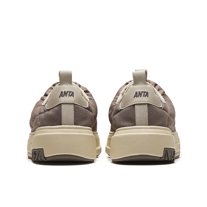 Anta Life Collection Slip Resistant Abrasion Resistant Low Top Casual Shoes Men's Enamel Gray Nude Khaki 112448922-1