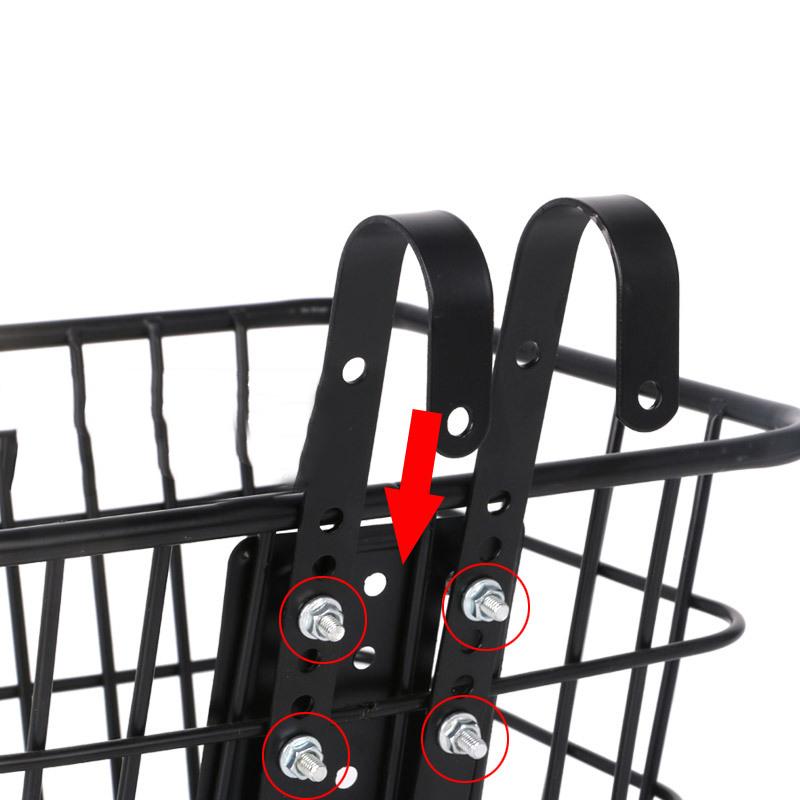 Bike Front Basket Installation Hooks Adjustable Mounting Hook Hanger Attachment Quick Release