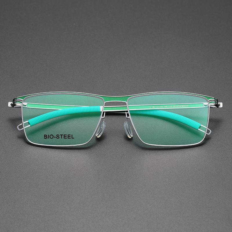 High-End Retro Lightweight Metal Glasses Frame for Men & Women - Fashionable European & American Style