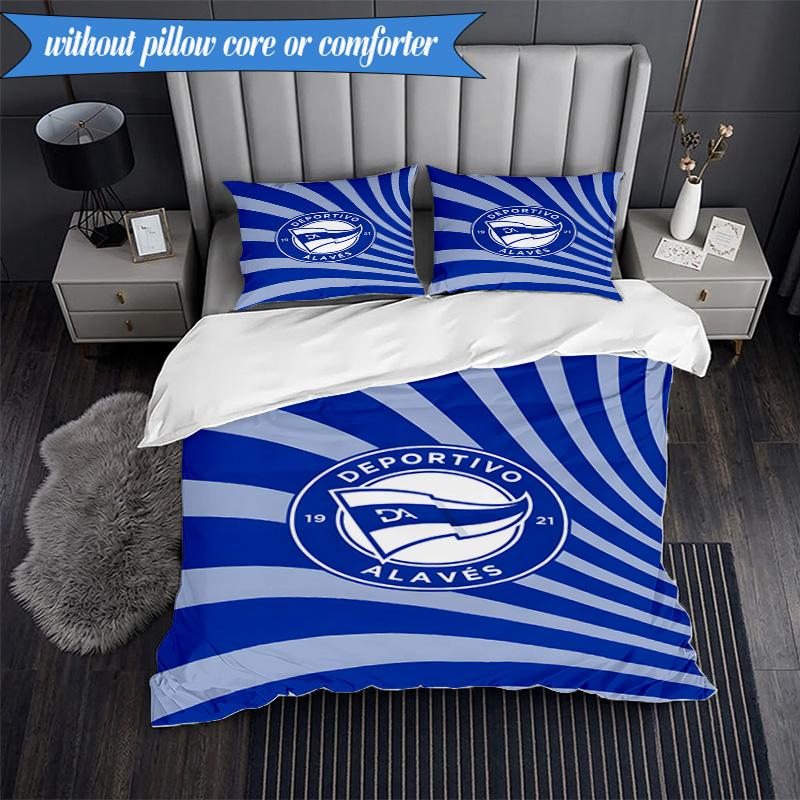 3PCS Deportivo FC Printed Soft Bedding Set,Including 1pc Duvet Cover And 2pcs Pillowcases Perfect for Bedroom, Dormitory, Fan Gift