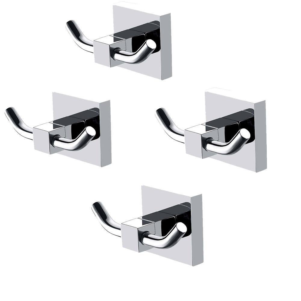 8/2pcs Towel Hooks Bathroom Coat Rack Wall Mounted Stainless Steel Robe Hook Holder Hat Hanger for Bedroom Kitchen Hotel Office