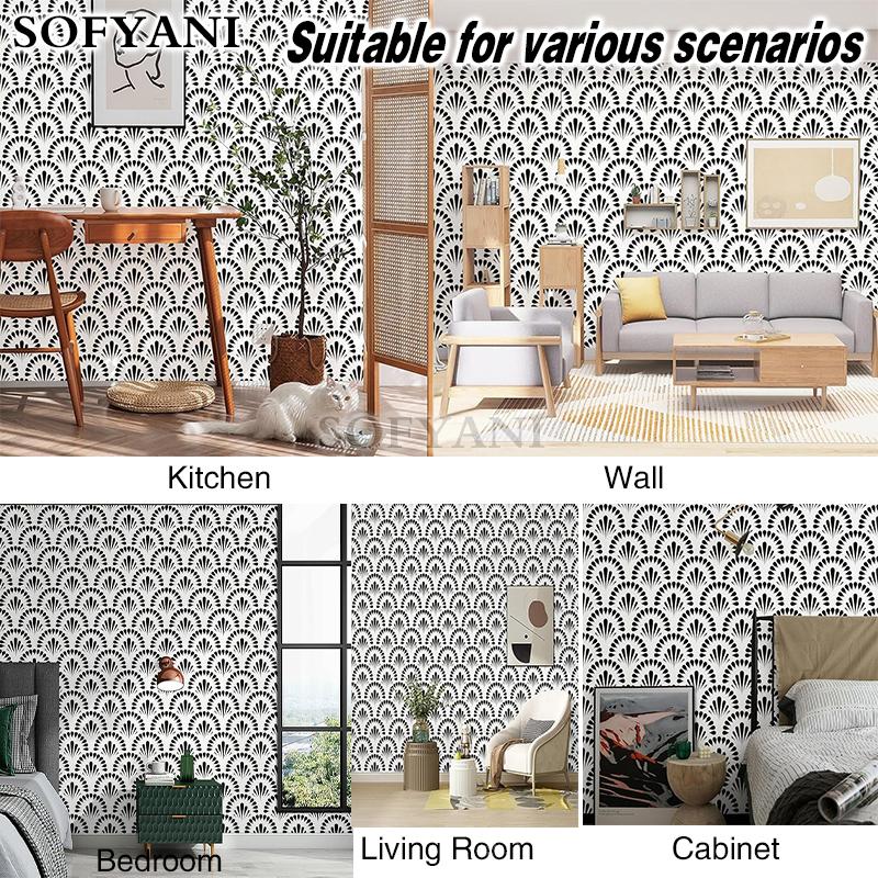 Self adhesive vinyl wallpaper thickened modern bedroom livingroom background wall old furniture wardrobe dormitory table sticker