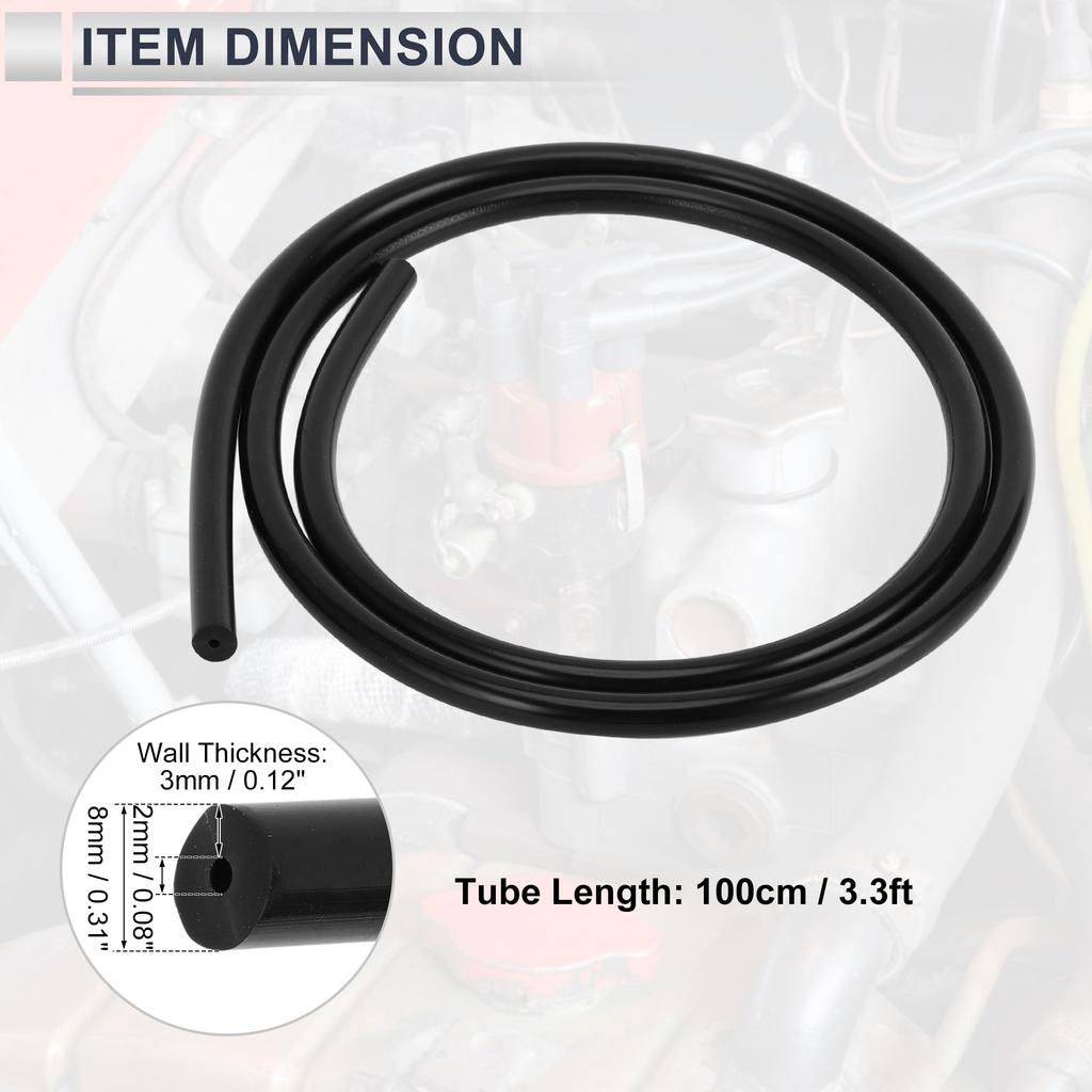 RATCHROLL 1 Stück Universeller Silikon-Vakuumschlauch Hochtemperatur