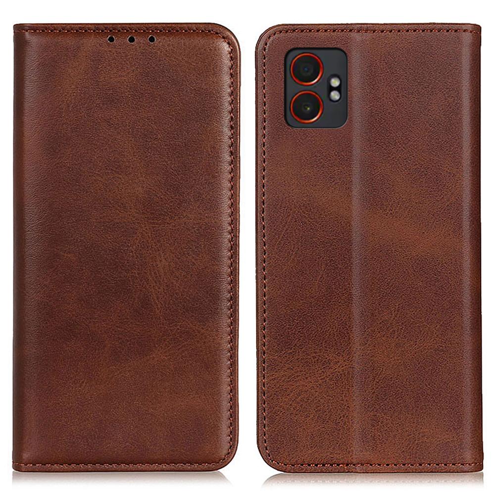 Für Samsung Galaxy XCover7 Pro Hülle Spaltleder Klappbrieftasche Handyhülle