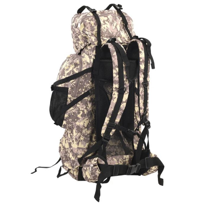 Brown Camouflage Hiking Backpack 80 L Oxford Fabric
