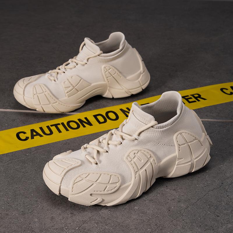 Men's shoes dad shoes flying woven mesh trendy casual shoes summer new platform sneakers breathable octopus men's shoes