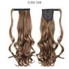 22" Long Ponytail Hair Extension Wrap Around Pony Tail Clip in Curly Wavy Synthetic Fake Hairpiece for Women Daily Life