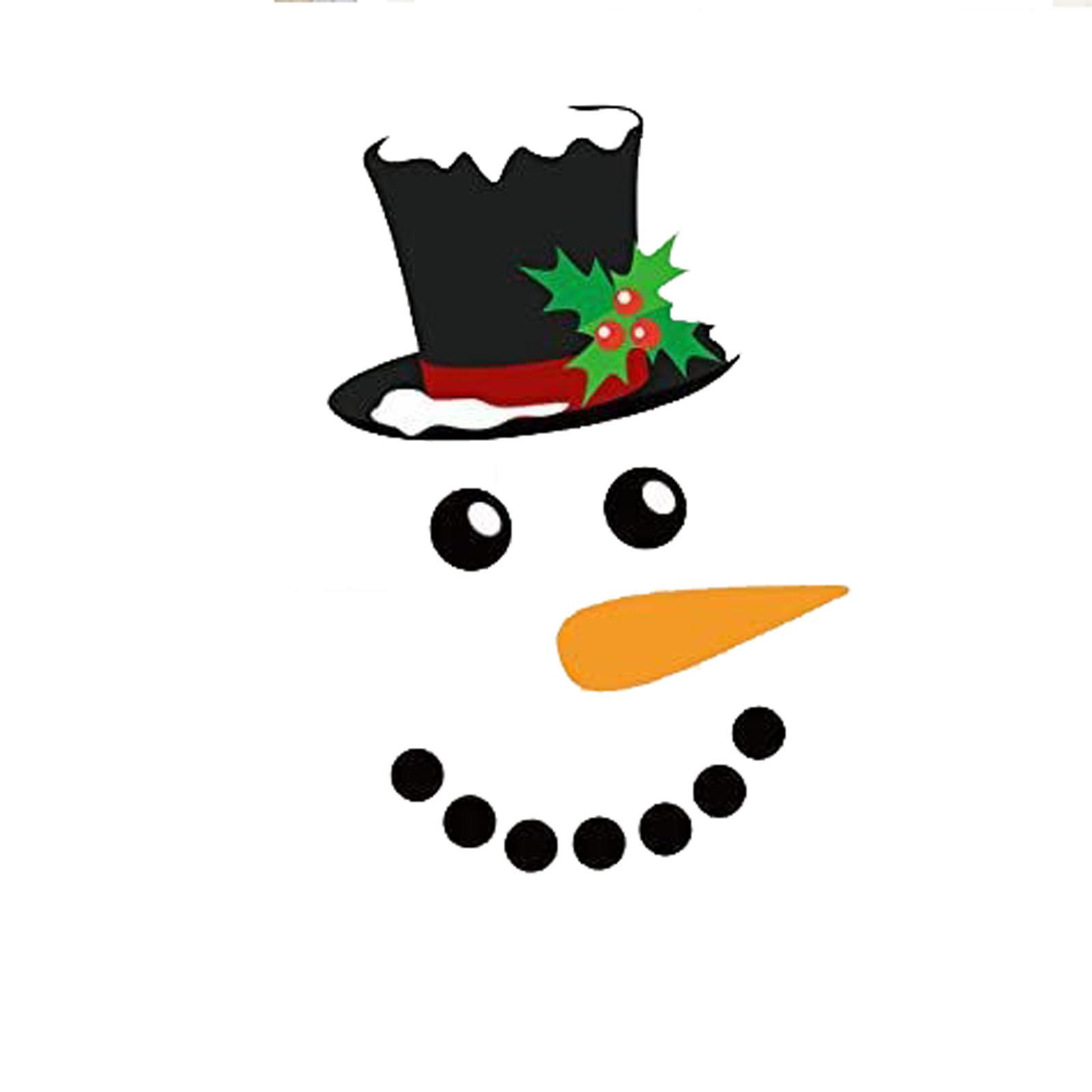 Merry Christmas Decoration Door Decor Snowman Magnets Stickers Refrigerator Decal Christmas Set Reflective Car Magnetic Stickers One Size