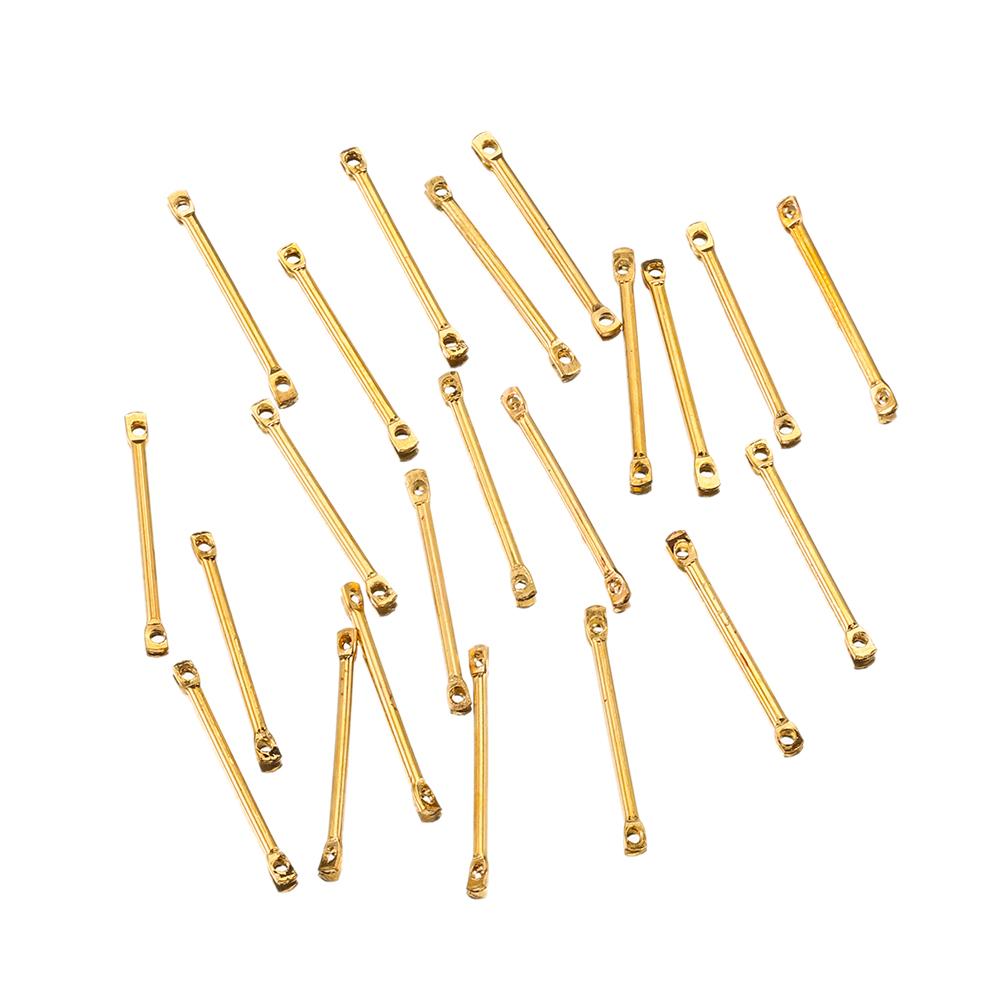 50pcs Metal Earring Bar Stick Connectors Gold Color Plated Connector for DIY Drop Earrings Jewelry Making Necklaces Components Length 15mm 50pcs