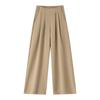 Urban Tencel Acetate Wool Elastic-Waist Wide-Leg Pants - Lazy Style